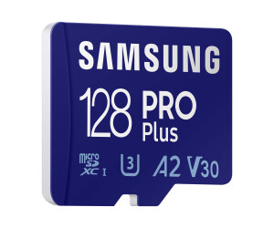 Samsung PRO Plus MB-MD128KA - Flash-Speicherkarte (microSDXC-an-SD-Adapter inbegriffen)