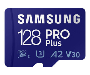 Samsung PRO Plus MB-MD128KA - Flash-Speicherkarte (microSDXC-an-SD-Adapter inbegriffen)