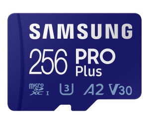 Samsung PRO Plus - Flash-Speicherkarte (microSDXC-an-SD-Adapter inbegriffen)