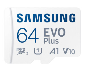 Samsung EVO Plus MB-MC64KA - Flash-Speicherkarte (microSDXC-an-SD-Adapter inbegriffen)