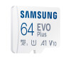 Samsung EVO Plus MB-MC64KA - Flash-Speicherkarte (microSDXC-an-SD-Adapter inbegriffen)