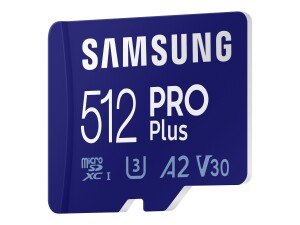 Samsung PRO Plus MB-MD512KB - Flash-Speicherkarte (microSDXC-an-SD-Adapter inbegriffen)