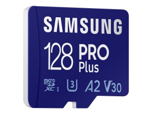 Samsung PRO Plus MB-MD128KB - Flash-Speicherkarte (microSDXC-an-SD-Adapter inbegriffen)