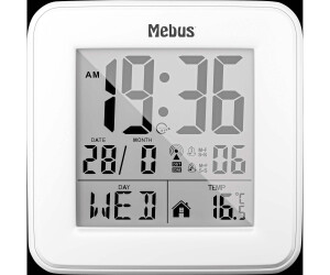 Mebus 25594 - Digitaler Wecker - Quadratisch - Weiß...