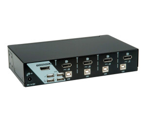ROLINE KVM Switch - KVM-/Audio-/USB-Switch - 4 x KVM/Audio/USB