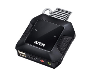 ATEN CS22H-KVM/Audio/USB Switch-2 x KVM/Audio/USB