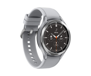 Samsung Galaxy Watch4 Classic - 46 mm - Silver - Intelligent watch with Ridge Sport Band - Flouroelastomer - Silver - Display 3.46 cm (1.4 ")