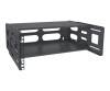 Inline cabinet - suitable for wall mounting - RAL 9005, Deep Black - 4U - 48.3 cm (19 ")