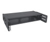 Inline cabinet - suitable for wall mounting - RAL 9005, deep black - 2U - 48.3 cm (19 ")