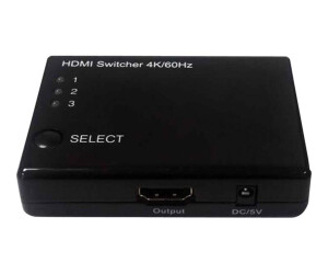 ROLINE HDMI Switch - Video/Audio-Schalter - 3 x HDMI