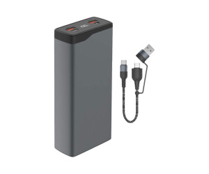 4smarts VoltHub Pro - Select Edition - Powerbank - 26800 mAh - 99.16 Wh - 22.5 Watt - 5 A - Huawei Fast Charge, PD 2.0, PD 3.0, QC 2.0, QC 3.0, AFC, SCP - 3 Ausgabeanschlussstellen (2 x USB, USB-C)