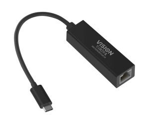 Vision TC-USBCETH/BL - Netzwerkadapter - USB-C 3.1