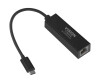 Vision TC-USBCETH/BL - Netzwerkadapter - USB-C 3.1