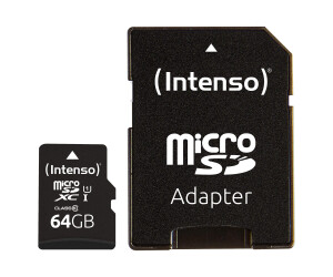 Intensive performance-flash memory card (Microsdxc-A-SD adapter included)