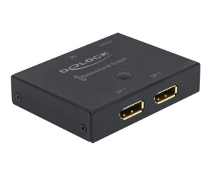Delock DisplayPort 2 - 1 Switch bidirectional 8K 30 Hz