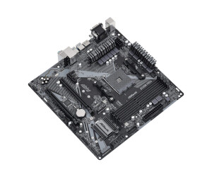 ASRock B450M Pro4 R2.0 - Motherboard - micro ATX - Socket AM4 - AMD B450 Chipsatz - USB-C Gen2, USB 3.2 Gen 1, USB 3.2 Gen 2 - Gigabit LAN - Onboard-Grafik (CPU erforderlich)