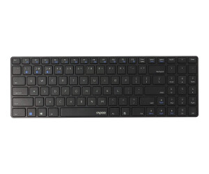 Rapoo E9100M - Tastatur - kabellos - 2.4 GHz, Bluetooth...