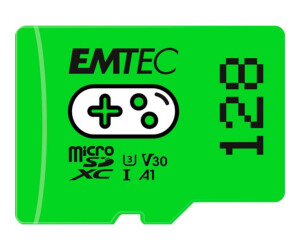 Emtec Gaming - Flash memory card - 128 GB - A1 / Video...