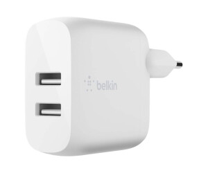 Belkin BoostCharge - Netzteil - 40 Watt - Fast Charge, PD 3.0 - 2 Ausgabeanschlussstellen (2 x USB-C)