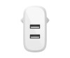 Belkin BoostCharge - Netzteil - 40 Watt - Fast Charge, PD 3.0 - 2 Ausgabeanschlussstellen (2 x USB-C)