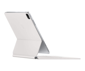 Apple Magic Keyboard - Tastatur und Foliohülle - mit Trackpad - hinterleuchtet - Apple Smart connector - QWERTY - Dänisch - weiß - für 12.9-inch iPad Pro (3. Generation, 4. Generation, 5. Generation)