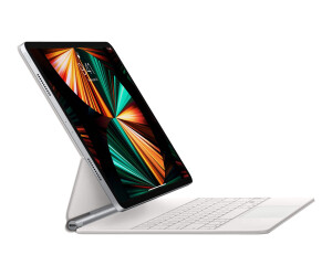 Apple Magic Keyboard - Tastatur und Foliohülle - mit Trackpad - hinterleuchtet - Apple Smart connector - QWERTY - Dänisch - weiß - für 12.9-inch iPad Pro (3. Generation, 4. Generation, 5. Generation)