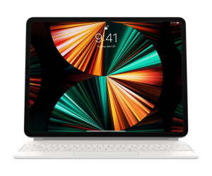 Apple Magic Keyboard - Tastatur und Foliohülle - mit Trackpad - hinterleuchtet - Apple Smart connector - QWERTY - Dänisch - weiß - für 12.9-inch iPad Pro (3. Generation, 4. Generation, 5. Generation)