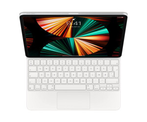 Apple Magic Keyboard - Tastatur und Foliohülle - mit Trackpad - hinterleuchtet - Apple Smart connector - QWERTY - Dänisch - weiß - für 12.9-inch iPad Pro (3. Generation, 4. Generation, 5. Generation)