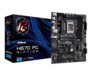 ASRock H670 PG Riptide - Motherboard - ATX - LGA1700-Sockel - H670 Chipsatz - USB-C Gen2, USB 3.2 Gen 1, USB-C Gen 2x2 - Gigabit LAN - Onboard-Grafik (CPU erforderlich)