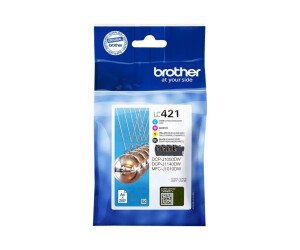 Brother LC421 Value Pack - 4 -pack - black, yellow, cyan, magenta