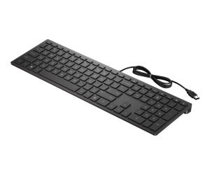 HP Pavilion 300 - Tastatur - USB - Deutsch - Jet Black