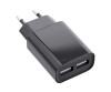 InLine USB Ladegerät DUO - Netzteil 2-fach - 100-240V zu 5V/2.1A - schwarz