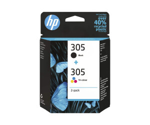 HP 305 - 2er-Pack - Schwarz, Farbe (Cyan, Magenta, Gelb)