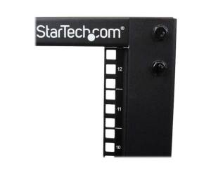 StarTech.com 12HE 4 Pfosten Open Frame Server Rack / Schrank tiefenverstellbar mit Rollen / Nivellierfüße und Kabelverwaltung