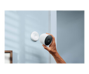 Google Nest Cam - Netzwerk-Überwachungskamera - Außenbereich, Innenbereich - wetterfest - Farbe (Tag&Nacht)