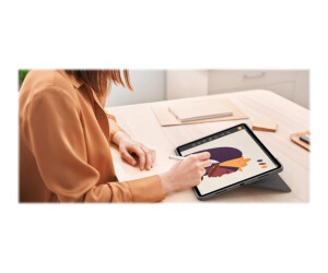 Logitech Combo Touch - Tastatur und Foliohülle - mit Trackpad - hintergrundbeleuchtet - Apple Smart connector - QWERTY - Spanisch - Oxford Gray - für Apple 12.9-inch iPad Pro (5. Generation)