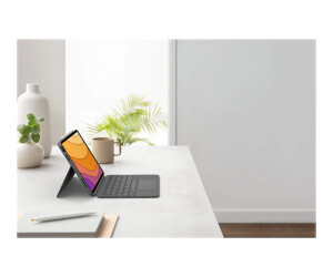 Logitech Combo Touch - Tastatur und Foliohülle - mit Trackpad - hintergrundbeleuchtet - Apple Smart connector - QWERTY - Spanisch - Oxford Gray - für Apple 10.9-inch iPad Air (4. Generation)