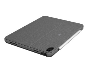 Logitech Combo Touch - Tastatur und Foliohülle - mit Trackpad - hintergrundbeleuchtet - Apple Smart connector - QWERTY - Spanisch - Oxford Gray - für Apple 10.9-inch iPad Air (4. Generation)