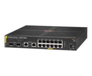 HPE Aruba 6100 12G Class4 PoE 2G/2SFP+ 139W Switch - Switch - managed - 12 x 10/100/1000 (PoE+)