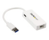 StarTech.com USB 3.0 SuperSpeed auf Gigabit Ethernet Lan Adapter mit USB Port