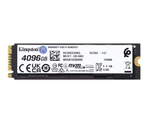 Kingston KC3000 - SSD - 4096 GB - intern - M.2 2280 -...