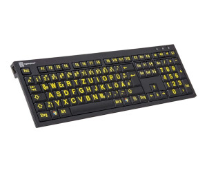 Logickeyboard XL Print PC Slim Line NERO - Tastatur