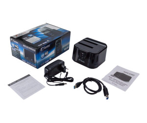 FANTEC DS-X2U3-Glanz - HDD / SSD Dockingstation Schächte: 2 - 2,5" / 3,5" gemeinsam genutzt (6,4 cm/8,9 cm gemeinsam genutzt)