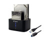 FANTEC DS-X2U3-Alu - HDD / SSD Dockingstation Schächte: 2 - 2,5" / 3,5" gemeinsam genutzt (6,4 cm/8,9 cm gemeinsam genutzt)