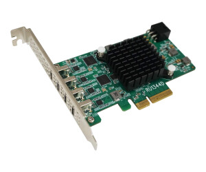 HighPoint RocketU 1344D - USB-Adapter - PCIe 3.0 x4 Low-Profile