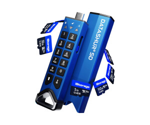 ISTORAGE DATASHUR SD - USB Flash Drive with Built -in MicroSd Card Reader