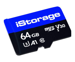 ISTORAGE Flash memory card - 64 GB - A1 / Video Class V30...