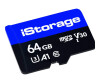 ISTORAGE Flash memory card - 64 GB - A1 / Video Class V30 / UHS -I U3 / Class10