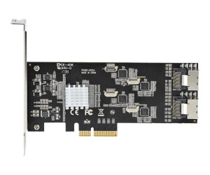 StarTech.com SATA PCIe Controller 8 Port - 6 Gbit/s PCI Express SATA Adapter - SATA PCIe Schnittstellenkarte - PCI-e x4 Gen 2 zu SATA III - SATA HDD/SSD (8P6G-PCIE-SATA-CARD)