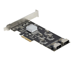 StarTech.com SATA PCIe Controller 8 Port - 6 Gbit/s PCI Express SATA Adapter - SATA PCIe Schnittstellenkarte - PCI-e x4 Gen 2 zu SATA III - SATA HDD/SSD (8P6G-PCIE-SATA-CARD)